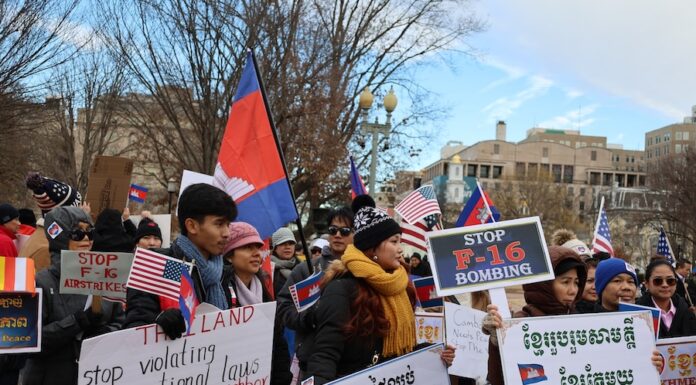 Cambodgiens manifestation USA