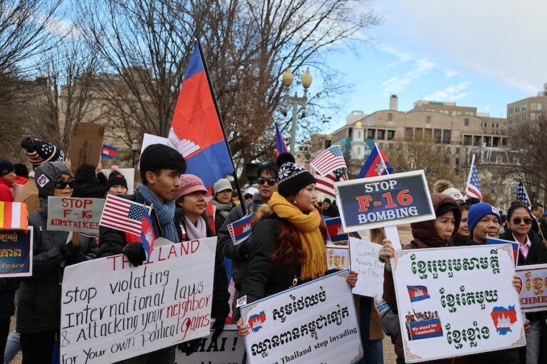 Cambodgiens manifestation USA