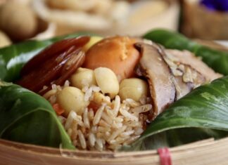 riz enveloppé feuille lotus