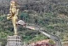 statue détruite par armée Thaïlandaise