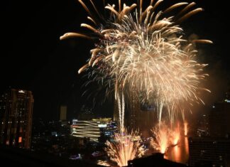 Bangkok fireworks