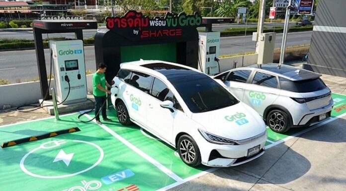 THAÏLANDE – ÉCONOMIE : Grab et SHARGE lancent un réseau de recharge pour véhicules électriques Grab - Sharge