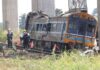 accident de grue sur un train à Korat
