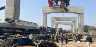 accident grue train à Korat