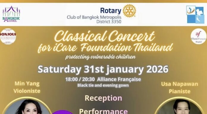 BANGKOK – INITIATIVE : Rendez vous le 31 janvier 2026 à l’Alliance française pour soutenir la cause des enfants vulnérables