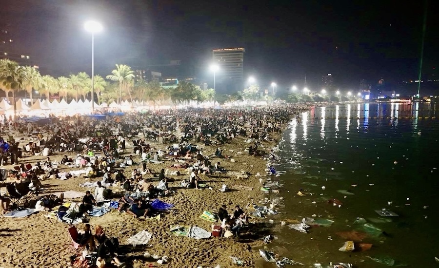 déchets plage Pattaya