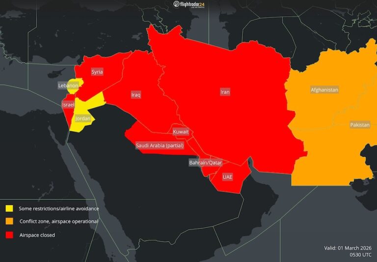 ASIE – ALERTE : Les compagnies aériennes suspendent leurs vols vers le Moyen-Orient