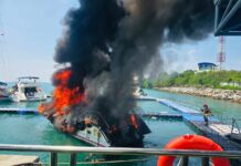 Speed boat incendie Phuket