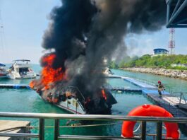 Speed boat incendie Phuket