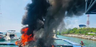 Speed boat incendie Phuket