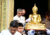 BANGKOK – CULTURE : Procession du Bouddha Phra Phuttha Sihing pour Songkran procession bouddha Phra Phuttha Sihing
