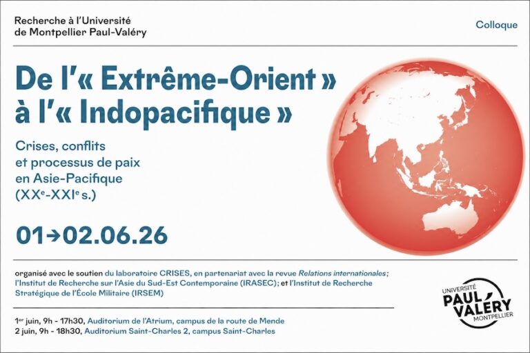 ASIE – FRANCE : Le 1er juin, le grand basculement indopacifique disséqué à Montpellier