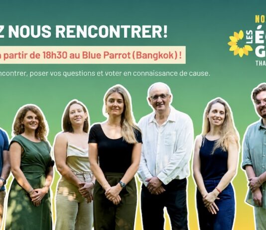 THAÏLANDE – FRANCE : La liste « Écologie et Solidarité » organise une rencontre avec les Français de Bangkok