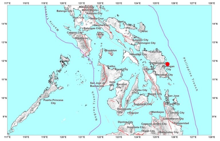 PHILIPPINES – SÉISME : Une secousse de magnitude 6,0 dans l’Est du pays