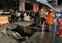 THAÏLANDE – SOCIÉTÉ : Un nouvel affaissement de chaussée à Bangkok