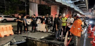 THAÏLANDE – SOCIÉTÉ : Un nouvel affaissement de chaussée à Bangkok
