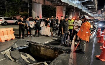 THAÏLANDE – SOCIÉTÉ : Un nouvel affaissement de chaussée à Bangkok