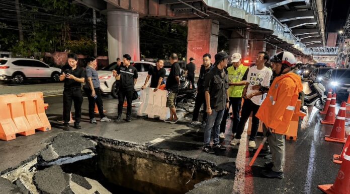 THAÏLANDE – SOCIÉTÉ : Un nouvel affaissement de chaussée à Bangkok
