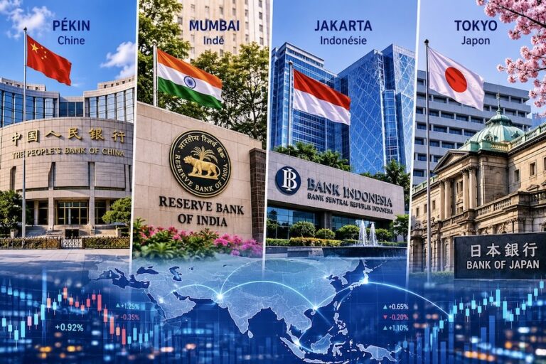 ASIE – ÉCONOMIE : Inflation, croissance, monnaies… les banques centrales asiatiques sous pression