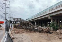 BANGKOK – ACCIDENT : Un ouvrier tué lors de l’effondrement d’une grue de battage sur la route Rama II