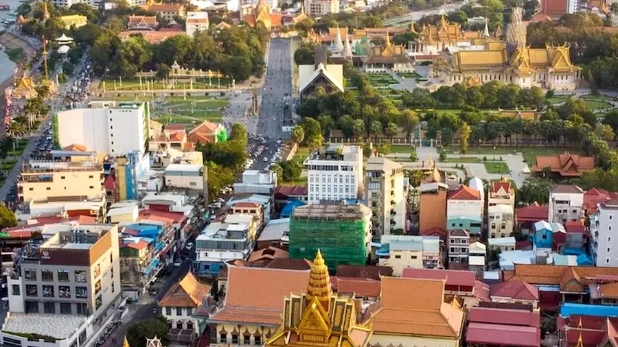 Phnom Penh vue aérienne