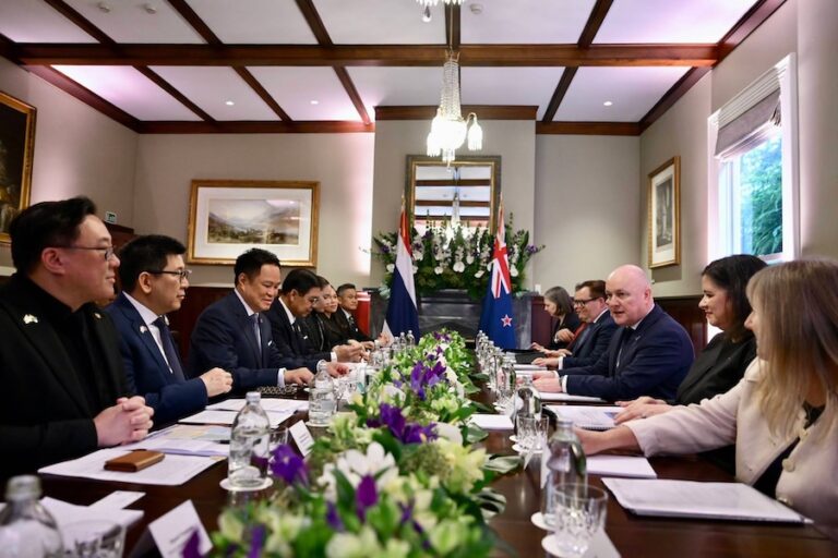 THAÏLANDE – NOUVELLE-ZÉLANDE : Bangkok et Wellington resserrent leurs liens économiques et sécuritaires