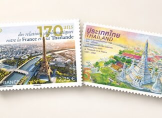 THAÏLANDE – FRANCE : Des timbres pour célébrer 170 ans de relations diplomatiques