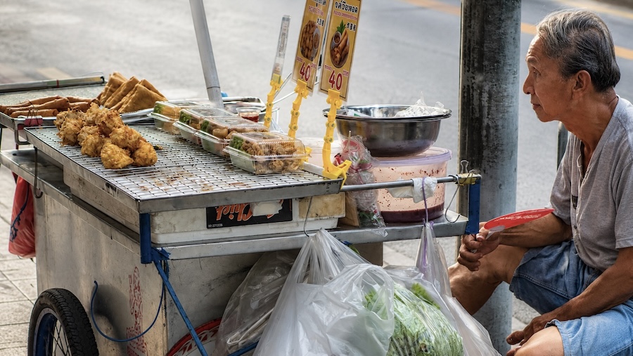 vendeur de rue à Bangkok