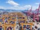 Port de Busan en Corée