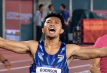 THAÏLANDE – SPORT : Puripol Boonson réussit le doublé 100-200 m Puripol Boonson jeux asiatiques 2026