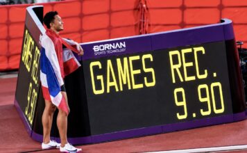 THAÏLANDE – SPORT : Puripol Boonson roi du 100 mètres en Asie Puripol Boonson vainqueur du 100 mètres asiatique