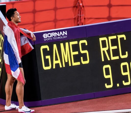 THAÏLANDE – SPORT : Puripol Boonson roi du 100 mètres en Asie Puripol Boonson vainqueur du 100 mètres asiatique