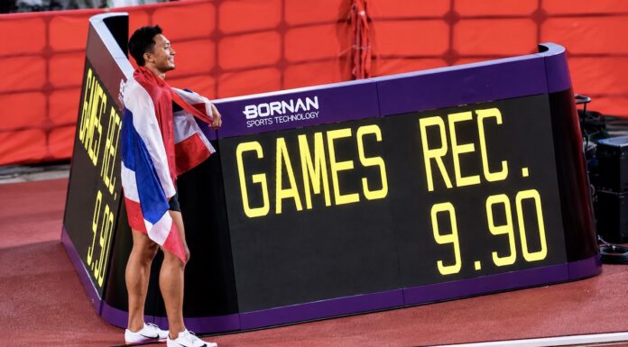 THAÏLANDE – SPORT : Puripol Boonson roi du 100 mètres en Asie Puripol Boonson vainqueur du 100 mètres asiatique