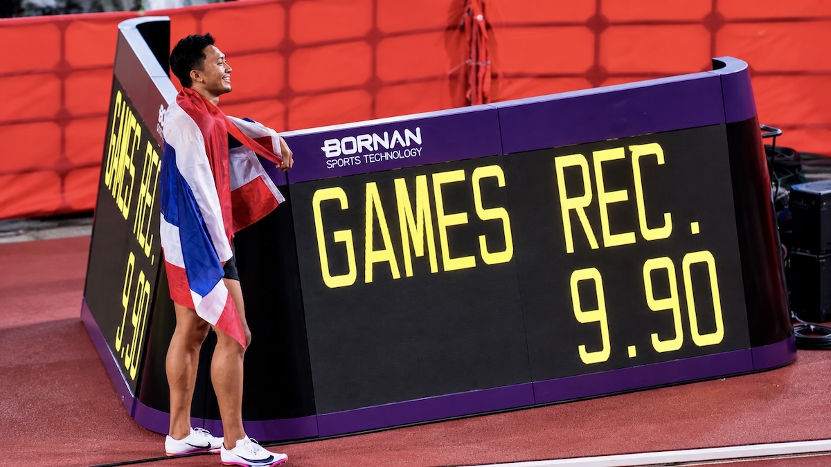 Puripol Boonson vainqueur du 100 mètres asiatique