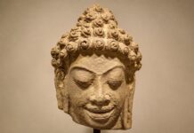 Tête de Bouddha style Mon-Dvaravati