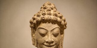 Tête de Bouddha style Mon-Dvaravati