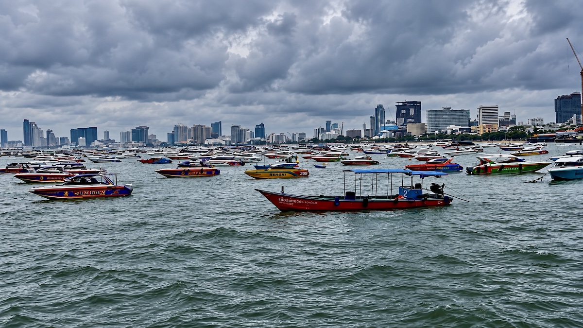 baie de Pattaya intempérie