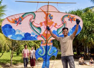 CAMBODGE – CULTURE : À Kep, le cerf-volant khmer reprend son envol cerf-volant khmer