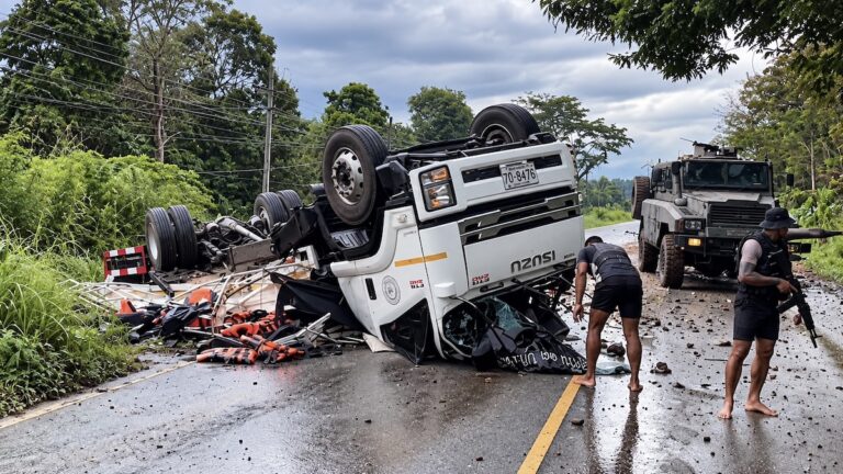 THAÏLANDE – ATTENTAT : Deux morts et seize blessés dans une embuscade dans l’extrême Sud