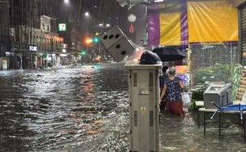 PATTAYA – INTEMPÉRIES : Plus de 100 mm de pluie, la ville de nouveau sous les eaux inondations à Pattaya le 24 septembre 2026