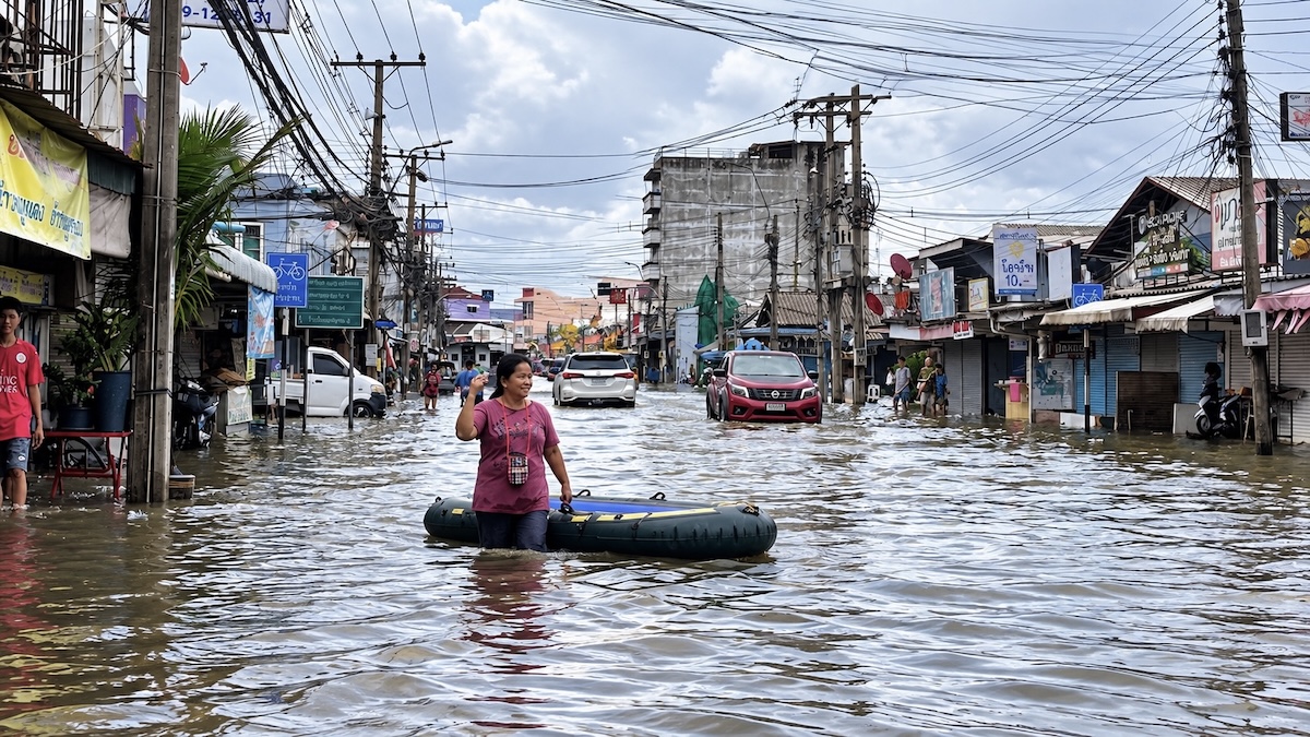 inondation bateau pneumatique