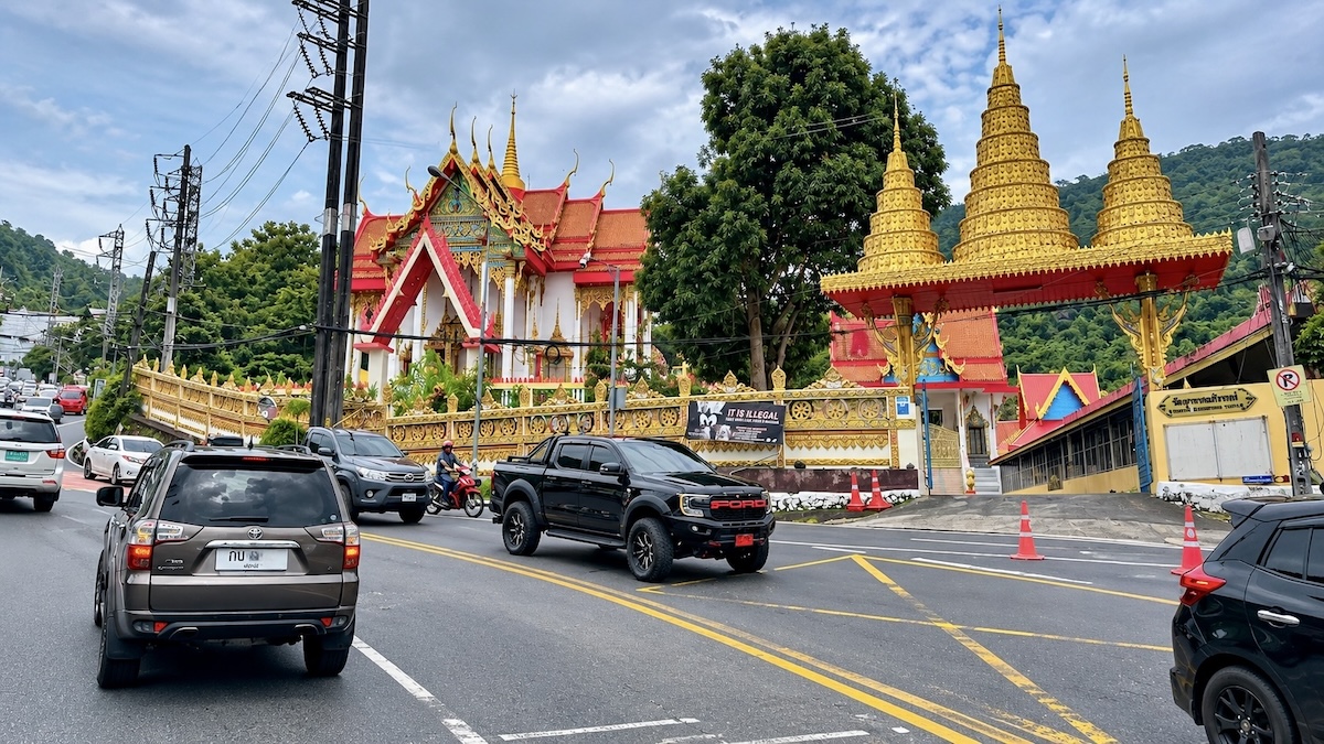 route entre Kathu et Patong,à Phuket