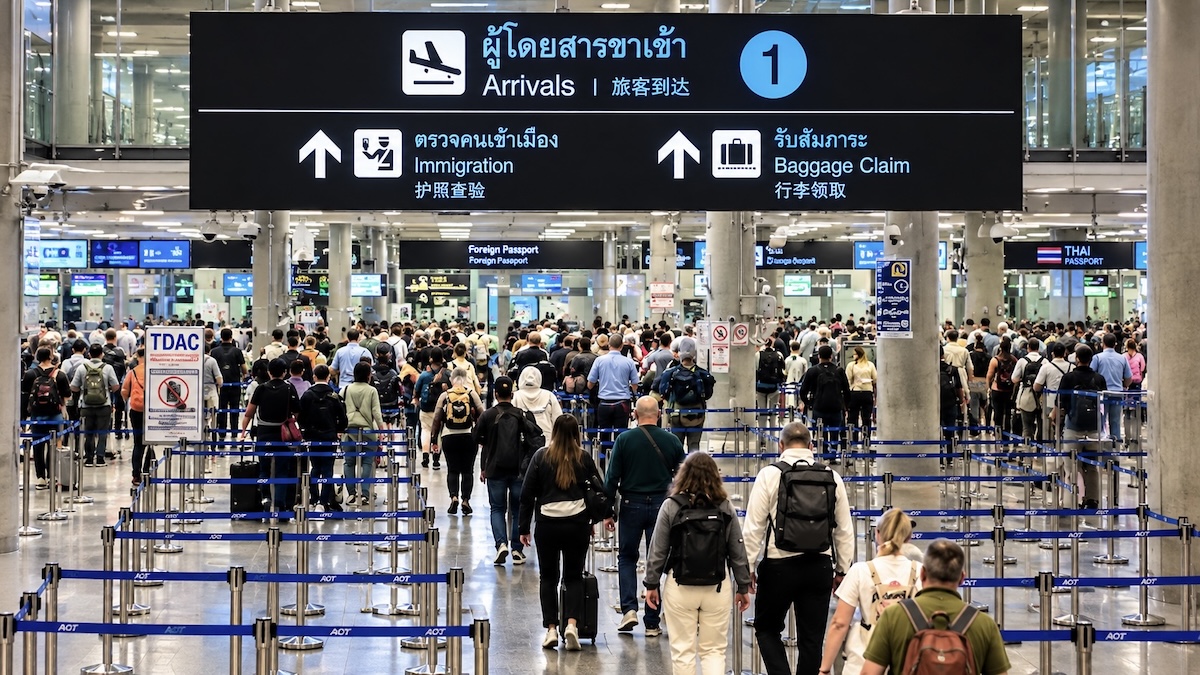 touristes arrivée Suvarnabhumi