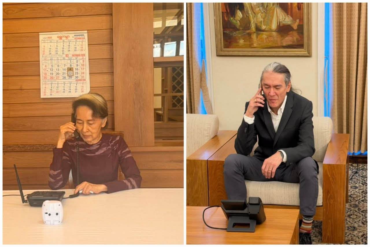 Aung San Suu kyi et son fils