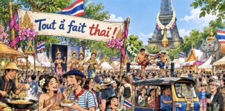 THAÏLANDE – DESSIN DE LA SEMAINE : Quand Bangkok s’invite à Paris Festival thaï à Paris - Dessin