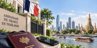 Illustration Ambassade française au bord du Chao Phraya