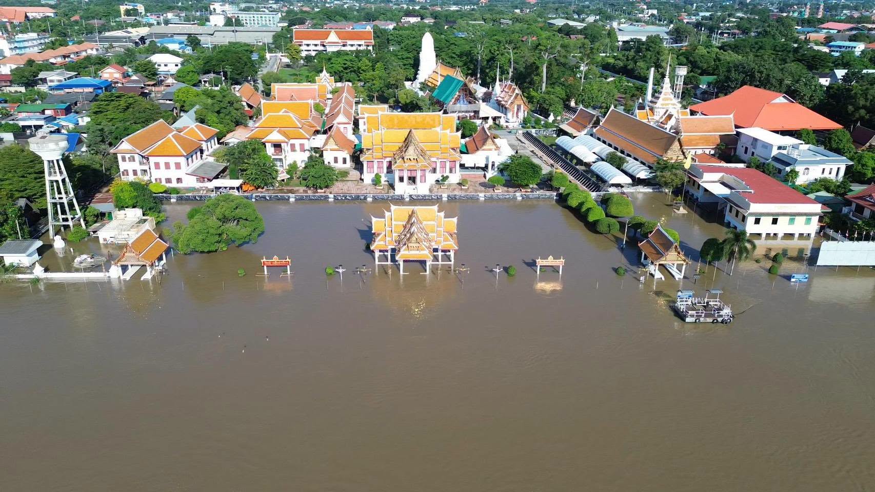 Inondation Temple bouddhiste