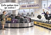 dessin de presse - Thai Airways bagages