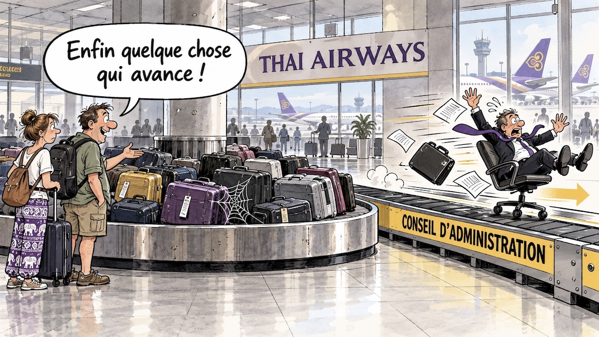 dessin de presse - Thai Airways bagages