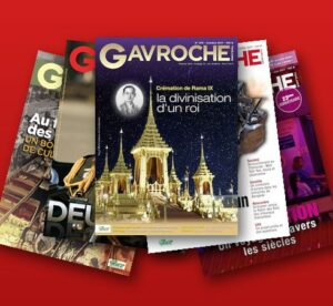 Couvertures d’anciens numéros du magazine Gavroche Thaïlande